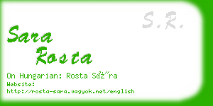 sara rosta business card